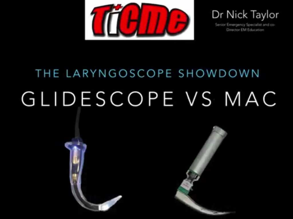 Video vs Direct laryngoscopy TiCME Time Critical Medical Education