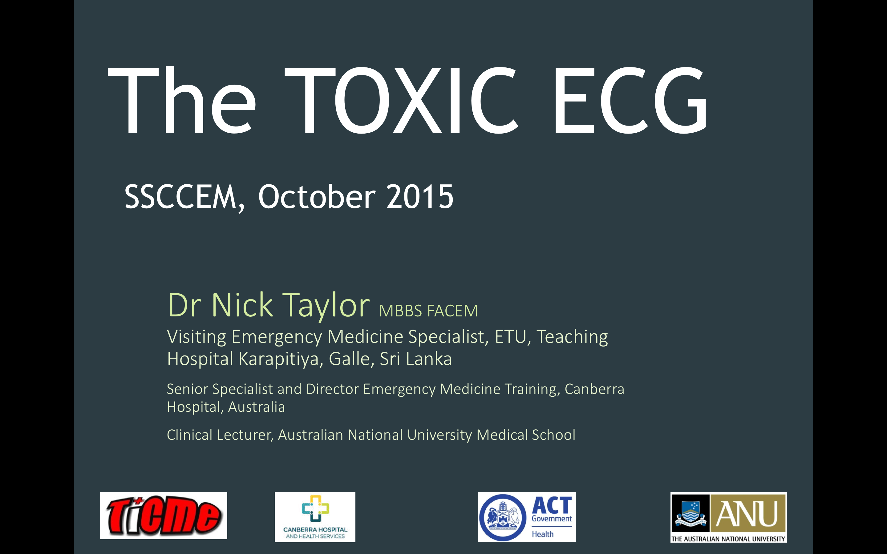 The TOXIC ECG